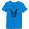 Ladies’  Junior Fine Jersey V-Neck Longer Length T-Shirt Thumbnail