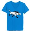 Ladies’  Junior Fine Jersey V-Neck Longer Length T-Shirt Thumbnail