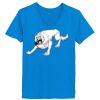 Ladies’  Junior Fine Jersey V-Neck Longer Length T-Shirt Thumbnail