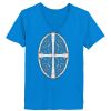 Ladies’  Junior Fine Jersey V-Neck Longer Length T-Shirt Thumbnail