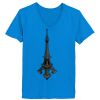 Ladies’  Junior Fine Jersey V-Neck Longer Length T-Shirt Thumbnail