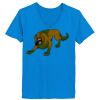 Ladies’  Junior Fine Jersey V-Neck Longer Length T-Shirt Thumbnail