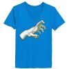 Ladies’  Junior Fine Jersey V-Neck Longer Length T-Shirt Thumbnail