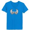 Ladies’  Junior Fine Jersey V-Neck Longer Length T-Shirt Thumbnail