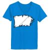 Ladies’  Junior Fine Jersey V-Neck Longer Length T-Shirt Thumbnail