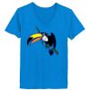 Ladies’  Junior Fine Jersey V-Neck Longer Length T-Shirt Thumbnail