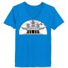 Ladies’  Junior Fine Jersey V-Neck Longer Length T-Shirt Thumbnail