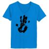 Ladies’  Junior Fine Jersey V-Neck Longer Length T-Shirt Thumbnail