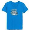Ladies’  Junior Fine Jersey V-Neck Longer Length T-Shirt Thumbnail
