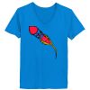 Ladies’  Junior Fine Jersey V-Neck Longer Length T-Shirt Thumbnail