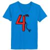 Ladies’  Junior Fine Jersey V-Neck Longer Length T-Shirt Thumbnail