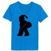 Ladies’  Junior Fine Jersey V-Neck Longer Length T-Shirt Thumbnail